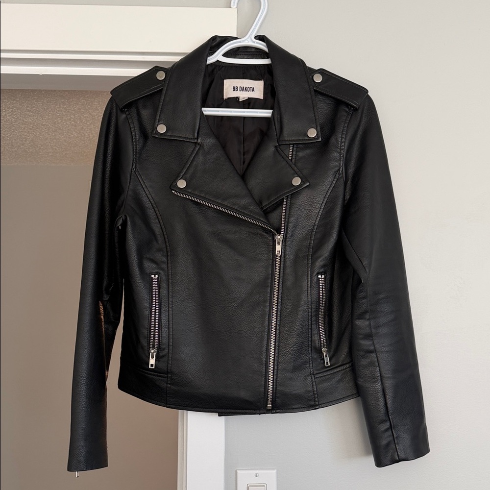 BB Dakota by Steve Madden Black Leather Jacket